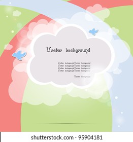 child cloud vector background