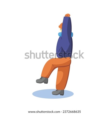 Child in Colorful Winter Clothes Playing