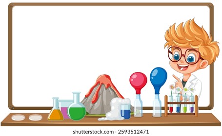 Child conducting science experiments with enthusiasm and curiosity