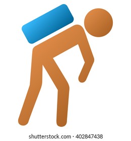 Child Courier vector toolbar icon for software design. Style is a gradient icon symbol on a white background.