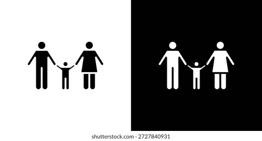 Icono de custodia infantil Ilustración vectorial plana. Símbolos negros simples