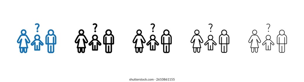 Child custody icon Outline vector logo for web ui