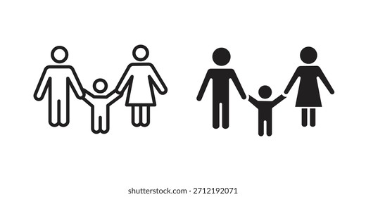 Paquete de iconos de custodia infantil. Elemento de diseño de icono de Vector plano.