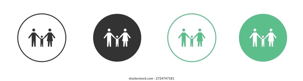 Pictogramas de iconos de custodia infantil. Vector EPS 10