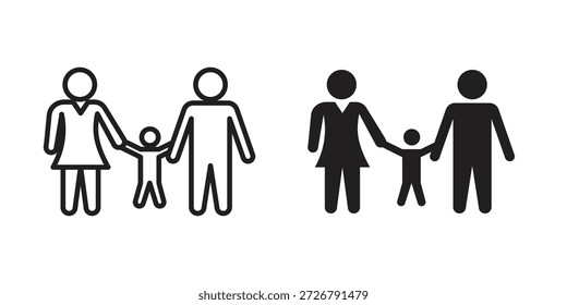 Conjunto de iconos de custodia infantil. paquete de elementos de Web de logotipo mínimo.