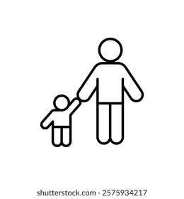 Child custody icon simple vector symbol