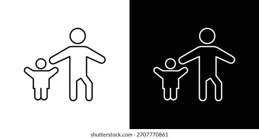Icono de custodia infantil. línea delgada para Web y móvil, estilo minimalista moderno