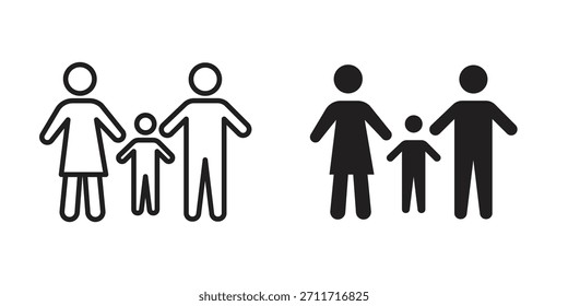 Child custody icon in Thin linear and flat style. sign and symbol set