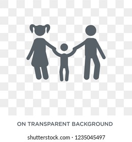 child custody icon. Trendy flat vector child custody icon on transparent background from law and justice collection. 