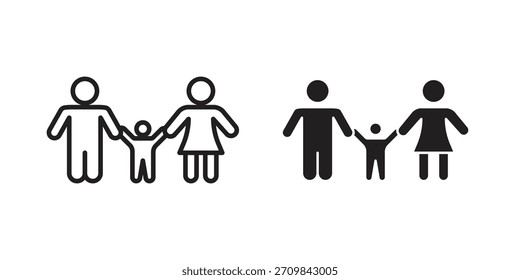 Ilustración vectorial de ícono de custodia infantil. Diseño plano. Símbolos de Vector de Diseño gráfico.