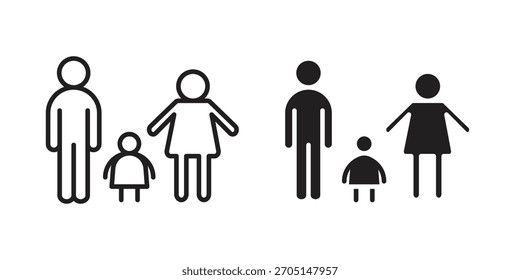 Icono de custodia infantil Vector de diseños modernos planos y de trazo