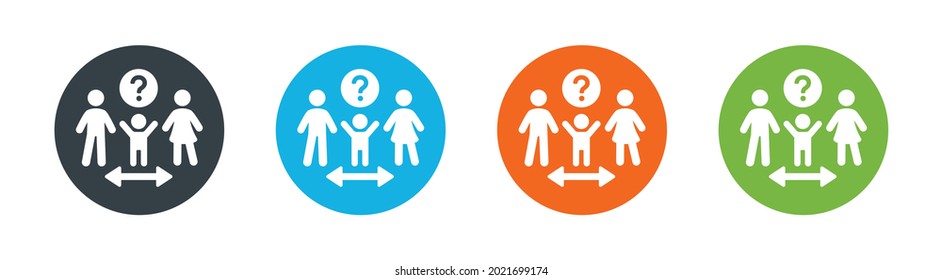 Juego de vectores de icono de custodia infantil. Recopilación de leyes y justicia