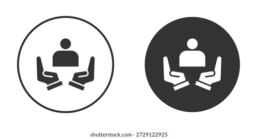 Silueta de Vector de ícono de custodia infantil en negro. Vector plano simple.