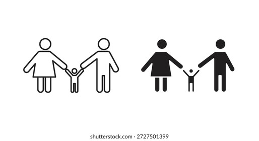 Icono de custodia infantil para Web y App. Ilustración vectorial eps