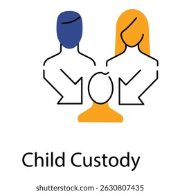 Child Custody vector Icon design Symbolizing Legal Family Framework