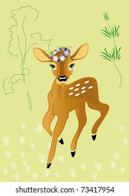  child deer with vein on head