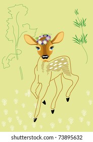  child deer with vein on head