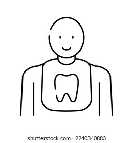 child dentist client line icon vector. child dentist client sign. isolated contour symbol black illustration