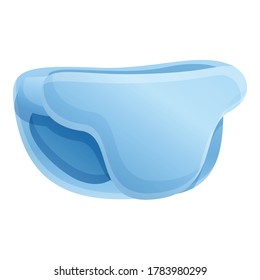 Icono de pañal para niños. Caricatura del icono del vector del pañal infantil para el diseño web aislado en fondo blanco