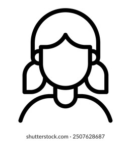 Child Diversity Avatars icon illustration
