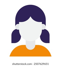 Child Diversity Avatars icon illustration