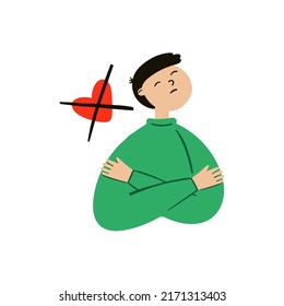 The child does not recognize parental love. The problem of accepting feelings in a child illustration.