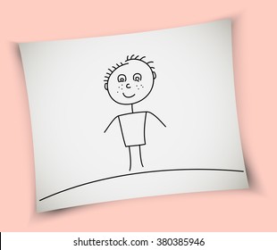 Child drawing - boy