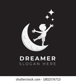 Child Dream Logo Design Illustration Template