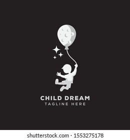 Child Dream Logo, Reaching Logo Template