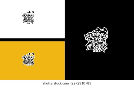 diseño de contorno de vector secundario y pato