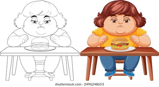 A child eagerly about to eat a burger