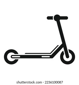 Child electric scooter icon simple vector. Bike transport. Charge trotinette
