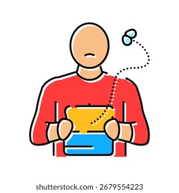 child empty lunchbox color icon vector. child empty lunchbox sign. isolated symbol illustration