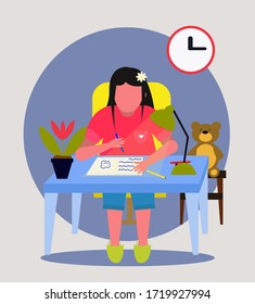 the child is engaged remotely at home. Training in isolation. The concept of distance learning