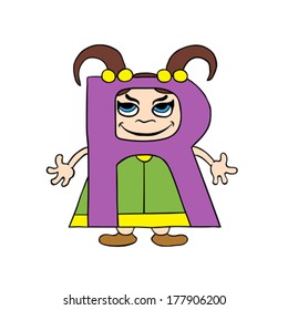 Child  English alphabet letter R vector