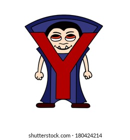 Child  English alphabet letter Y vector