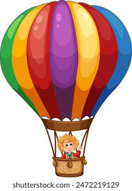 Child enjoying a vibrant balloon flight