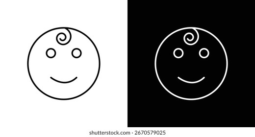 Child face icon collection. Web design, apps.