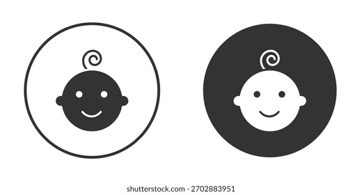 Child face icon. Perfect for web and app interfaces, presentations, infographics