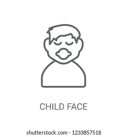 Child face icon. Trendy Child face logo concept on white background from People collection. Suitable for use on web apps, mobile apps and print media.