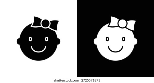 Child face icon vector, Symbol, logo illustrations