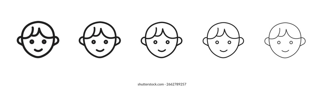 Kindergesichtssymbol für Ihr Website-Design, Logo, App, Benutzeroberfläche.
