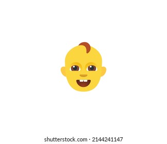 Child Face Vector Isolated Character. Baby Icon