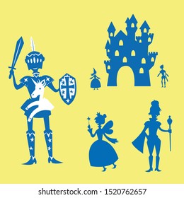 child fairy tale,prince and princess and castle,royal family