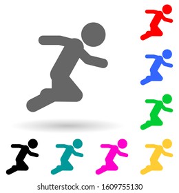 Child, fast, run multi color style icon. Simple glyph, flat vector of child icons for ui and ux, website or mobile application