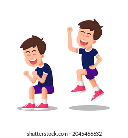 a child is feeling happy and excited