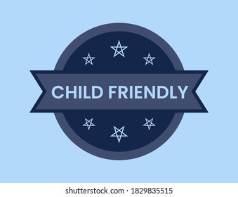 Child Friendly Badge Vector Illustration Child Stock Vector (Royalty ...