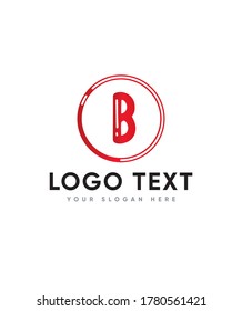 Plantilla de logotipo de tipo B para carta amigable para niños, logotipo de vectores para identidad empresarial y de empresa 