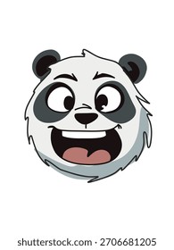 criança amigável panda desenho bonito retrato