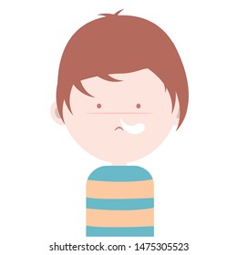  Child Getting Cold, Having Running Nose. Vector Cute Character On White Background.